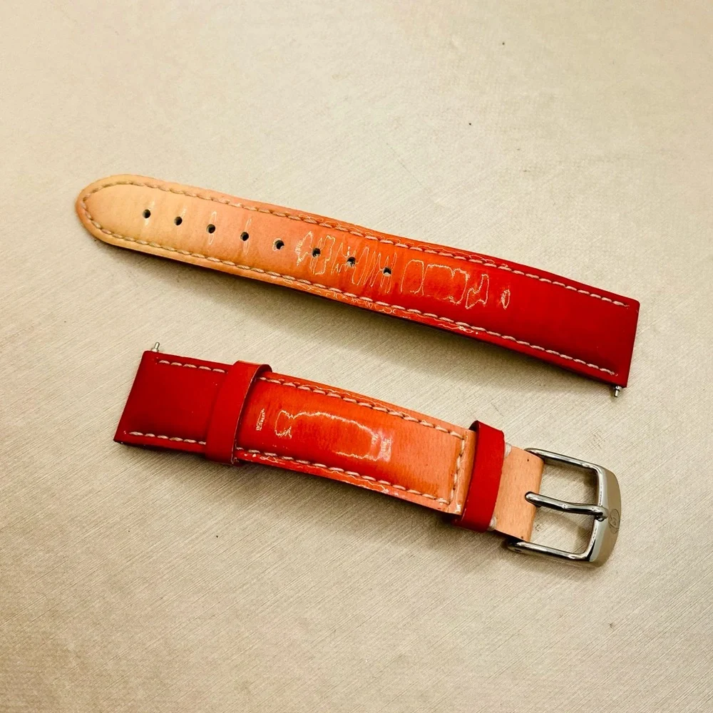 EUC MICHELE 16mm Genuine Red Ombré Patent Leather
Replacement Band Strap - Picture 3 of 11